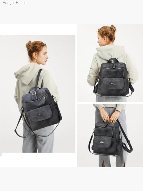 PU Leather Backpack Purse - Fashion Travel Anti Theft Convertible Shoulder Bag main image 4